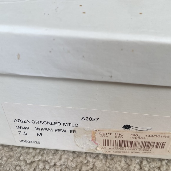 Coach Ariza Warm Pewter Leather Ballet Flats Size 7.5 - Picture 3 of 7